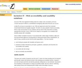 Inclusiveit.com.au(Web accessibility consultant & accessible web design Australia) Screenshot