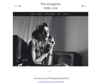 Incognitohelpline.com(The Incognito Help Line) Screenshot