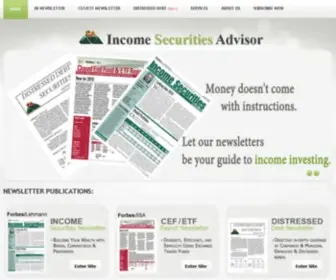 Incomesecurities.com(Income Securities Advisor) Screenshot