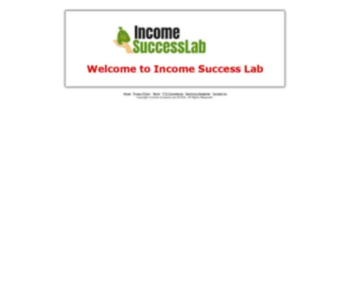 Incomesuccesslab.com(Income Success Lab) Screenshot