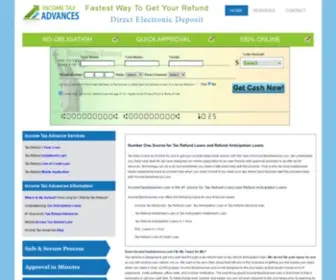 Incometaxadvances.com(Tax Refund Loan) Screenshot