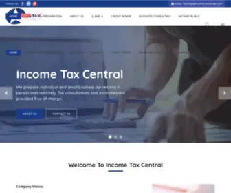 Incometaxcentral.com(Income Tax preparation and small business consulting company) Screenshot