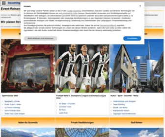 Incoming-Mailand.de(Unternehmensausflüge) Screenshot