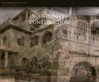 Incomparableconstruction.com(Top 100 New Websites of) Screenshot