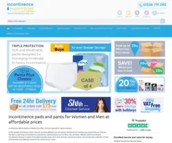 Incontinencesupermarket.co.uk(Incontinence Pads & Pants for Men and Women) Screenshot