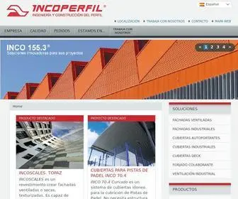 Incoperfil.com(Fabricante de perfiles metálicos para la construcción industrial) Screenshot