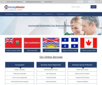 Incorpmastercanada.ca(IncorpMaster® Canada) Screenshot