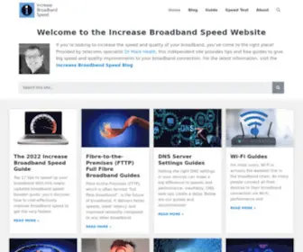 Increasebroadbandspeed.co.uk(INCREASE BROADBAND SPEED Tips and Guides) Screenshot