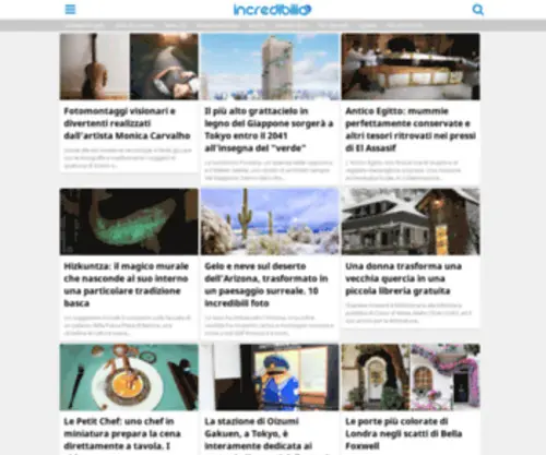 Incredibilia.it(Notizie che lasciano a bocca aperta. Notizie inc) Screenshot