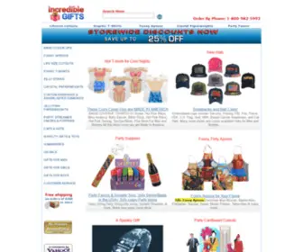 Incrediblegifts.com(Incredible Gifts Party Supplies) Screenshot