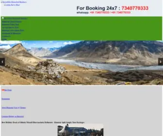 Incrediblehimachalholidays.com(Himachal Holiday Tour Packages for Shimla Manali Dharamshala Dalhousie Tour Packages) Screenshot