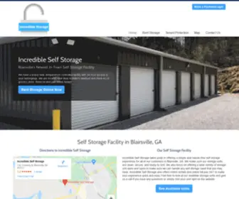 Incredibleselfstorage.com(Storage Facility in Blairsville GA) Screenshot