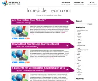 Incredibleteam.com(Internet Marketing Agency Blog) Screenshot