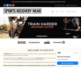 Incrediwear.co.uk(Incrediwear & Rehband Recovery Support Sports Wear Home) Screenshot