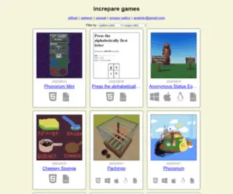 Increpare.com(Makes small mostly free games and tools :)) Screenshot
