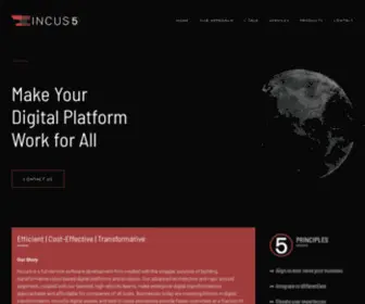 Incus5.com(ROI-Based Digital Platform Development) Screenshot