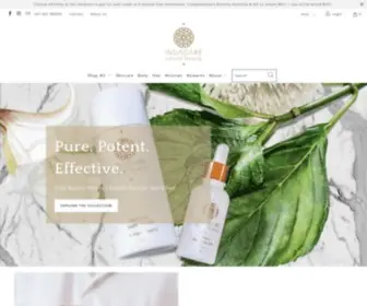 Indagarebeauty.com(Luxury Organic Beauty & Best Quality Organic Skincare in Australia) Screenshot