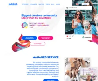 Indahash.com(Influencer marketing app for brands and influencers) Screenshot