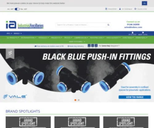 Indanc.co.uk(Hydraulic, Pneumatic and Process Distributor) Screenshot