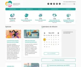 Indec.gov.ar(INSTITUTO NACIONAL DE ESTADISTICA Y CENSOS DE LA REPUBLICA ARGENTINA) Screenshot
