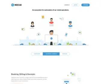 Indecab.com(An ecosystem for automation of car) Screenshot