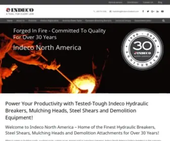Indeco-Breakers.com(Manufacturers of Hydraulic Breakers) Screenshot