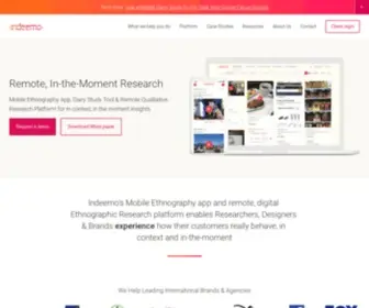 Indeemo.com(Mobile Ethnography App) Screenshot