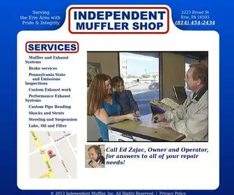 Indeemuffler.com(Independent Muffler) Screenshot