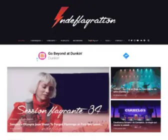 Indeflagration.fr(Indeflagration est un webzine de musique indépendante et rétro) Screenshot