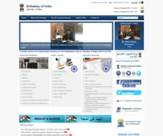 Indembassy-Amman.gov.in(Embassy of India) Screenshot