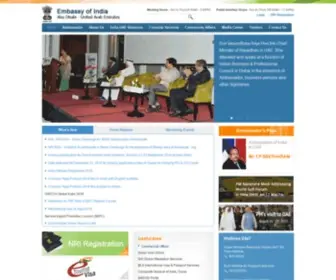 Indembassyuae.org(EMBASSY OF INDIA) Screenshot