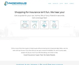 Indemnus.com(Home, Auto & Life Insurance) Screenshot