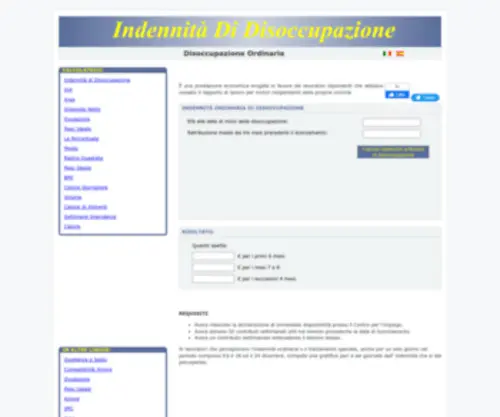 Indennitadidisoccupazione.it(Calcolo) Screenshot