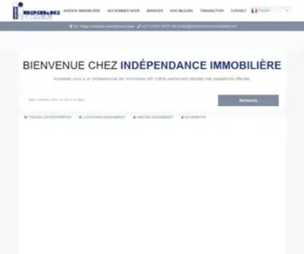 Independance-Immobiliere.net(Indépendance Immobilière) Screenshot