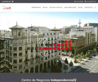 Independencia22.com(Centro de Negocios en Zaragoza) Screenshot