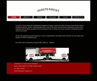 Independentequipment.com(Rental Forklifts) Screenshot