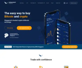 Independentreserve.com.sg(Singapore's Crypto & Bitcoin Exchange) Screenshot