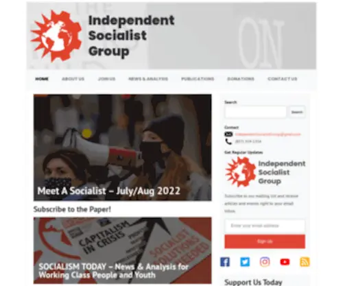 Independentsocialistgroup.org(The Independent Socialist Group) Screenshot