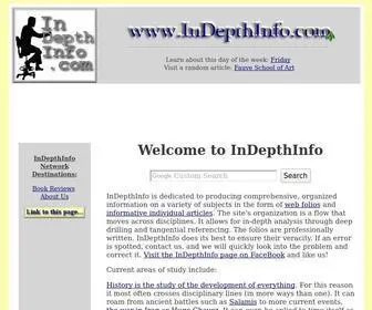 Indepthinfo.com(Dans les profondeurs de l'info) Screenshot