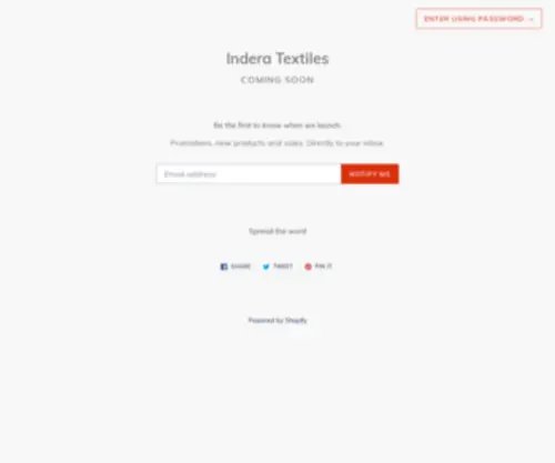 Inderatextiles.com(Indera Textiles) Screenshot