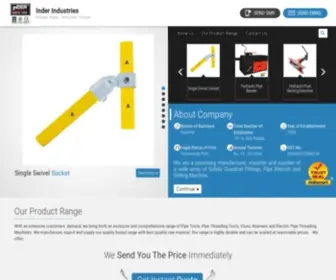 Inderpipetools.com(Inder Industries) Screenshot