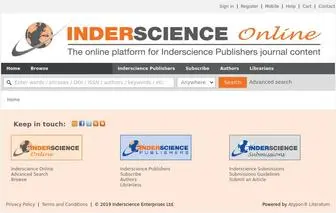 Inderscienceonline.com(Inderscience online) Screenshot