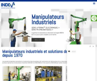 Indevagroup.fr(Manutention de charges avec les manipulateurs industriels INDEVA) Screenshot
