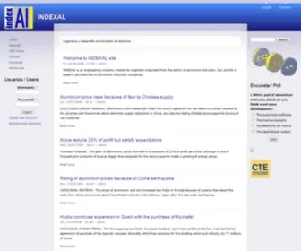 Indexal.com(Ingeniería y Desarrollo en Extrusión de Aluminio) Screenshot