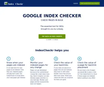 Indexcheckr.com(Google Index Checker) Screenshot