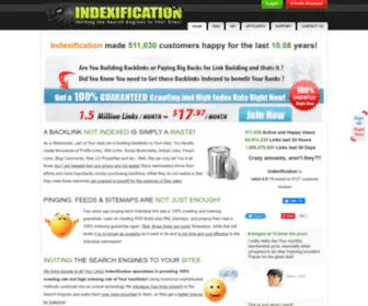 Indexification.com(Fast & Cheap Backlink Indexing) Screenshot