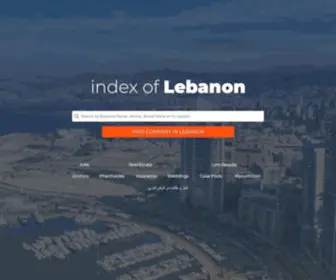 Indexoflebanon.com(The original source to find your lebanon company) Screenshot