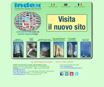 Indexspa.it(INDEX S.p.A Construction Systems and Products) Screenshot