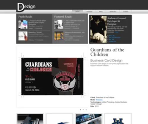 Indezign.net(The portfolio website & blog) Screenshot