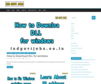 Indgovtjobs.co.in(Deze website) Screenshot